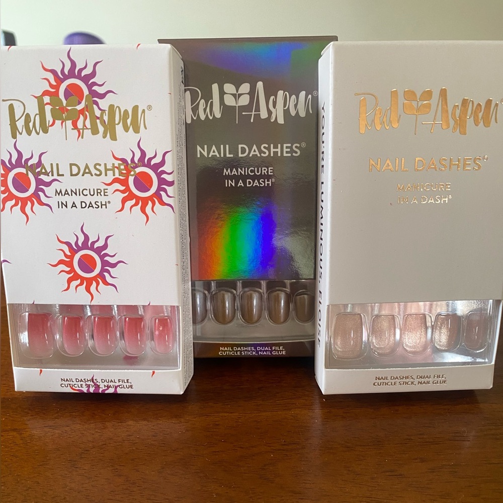 Nail Dashes, 3 sets. Brand new in boxes.